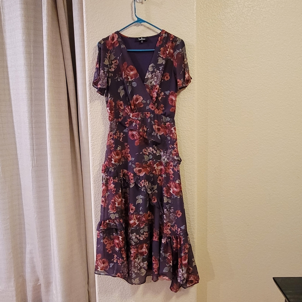 Purple floral dress Lulus